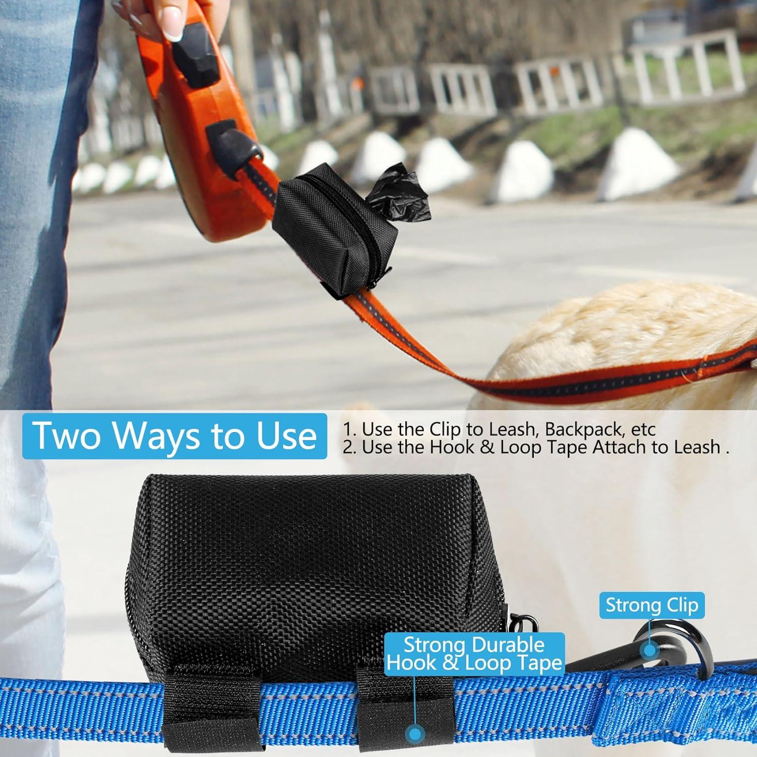 Dispensador de bolsas de caca de perro Hilihali Negro