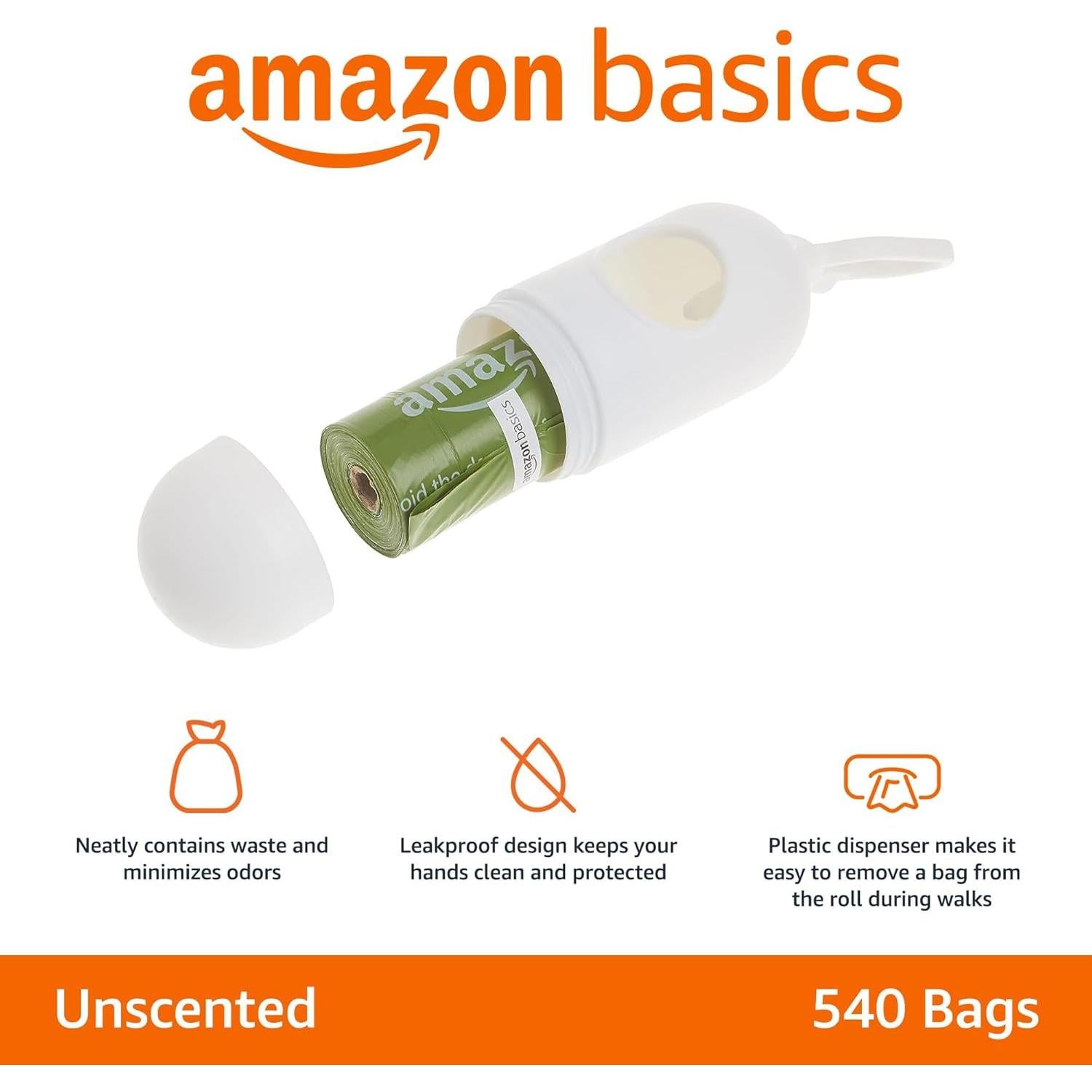Bolsas de Excremento para Perros Amazon Basics 540 Unidades
