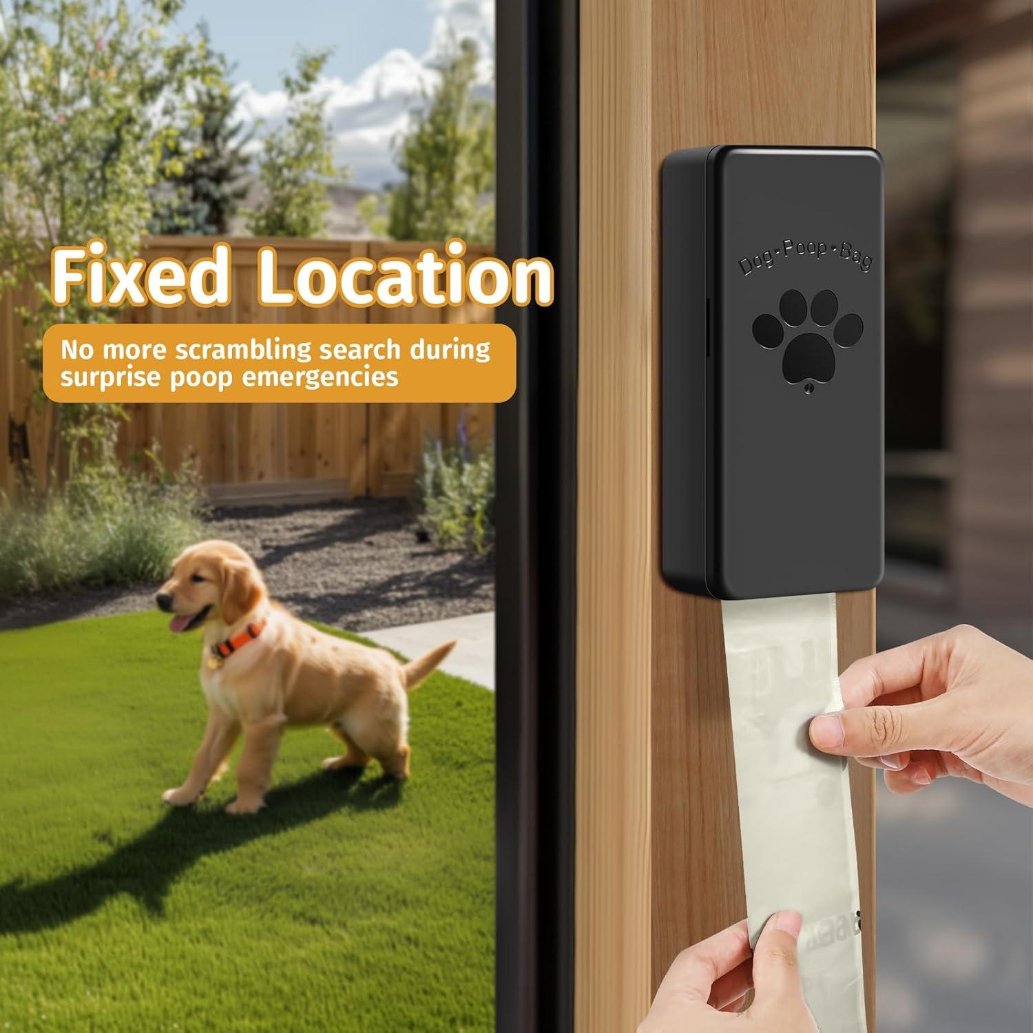 Dispensador de bolsas para excrementos de perro Qeerable, negro, 60 bolsas