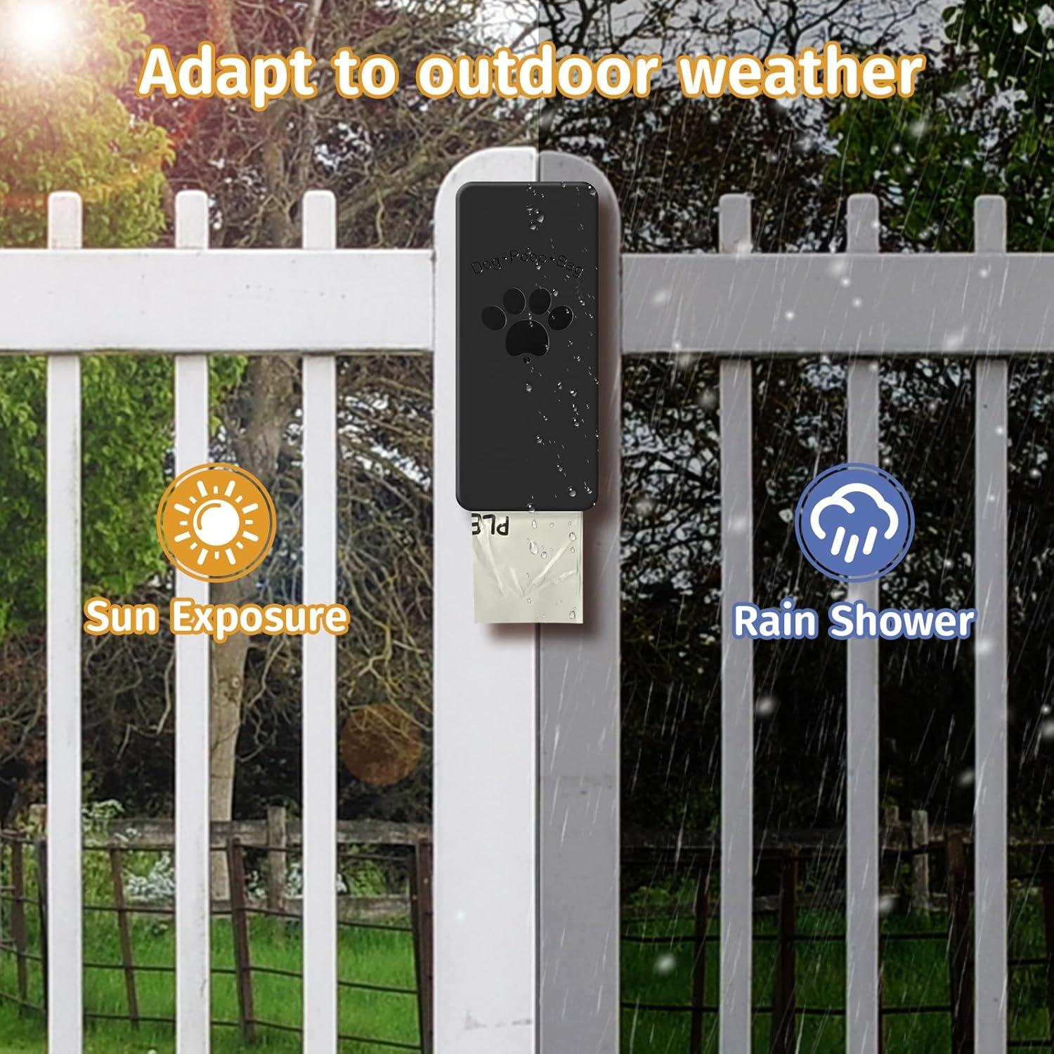 Dispensador de bolsas para excrementos de perro Qeerable, negro, 60 bolsas