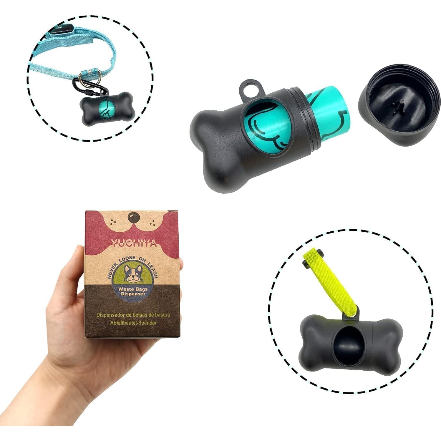 Dispensador de Bolsas para Excremento de Perro YUCHIYA Negro