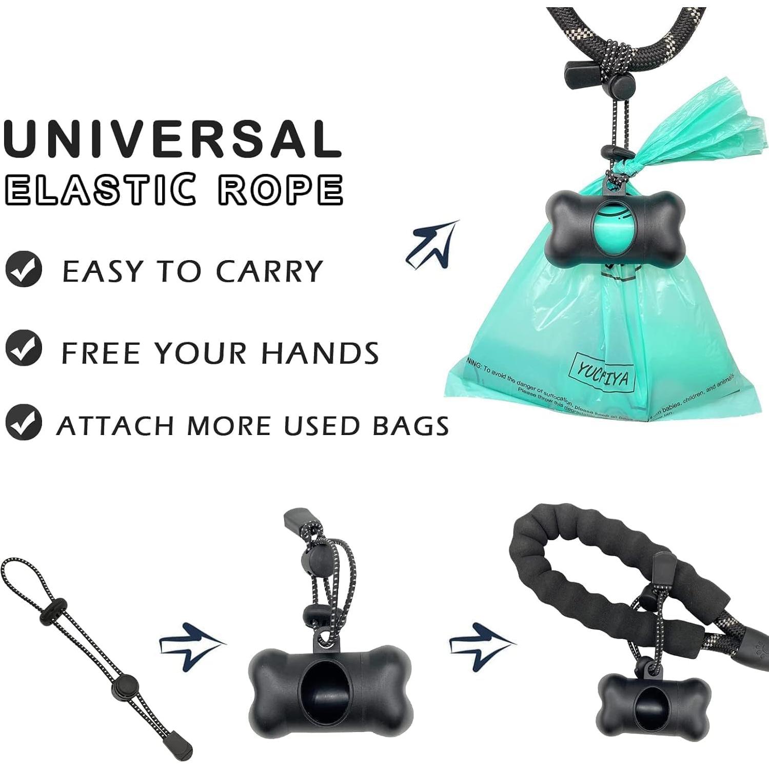 Dispensador de Bolsas para Excremento de Perro YUCHIYA Negro