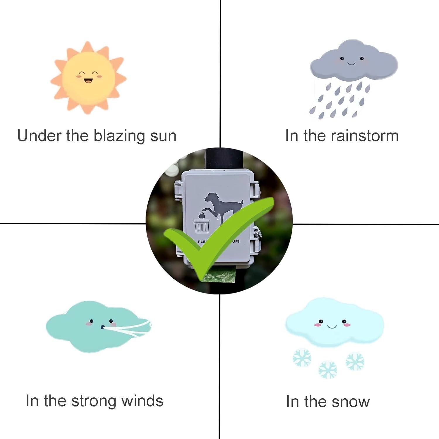 Dispensador de bolsas para excremento de perro Onybte blanco