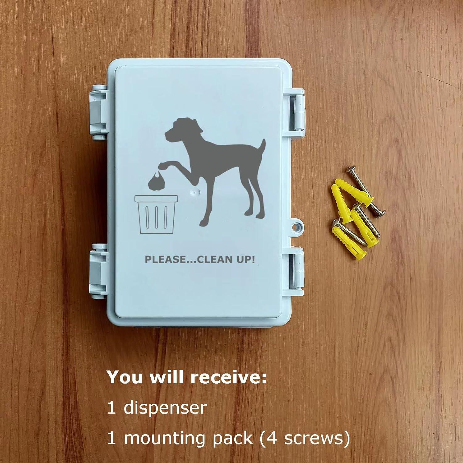 Dispensador de bolsas para excremento de perro Onybte blanco