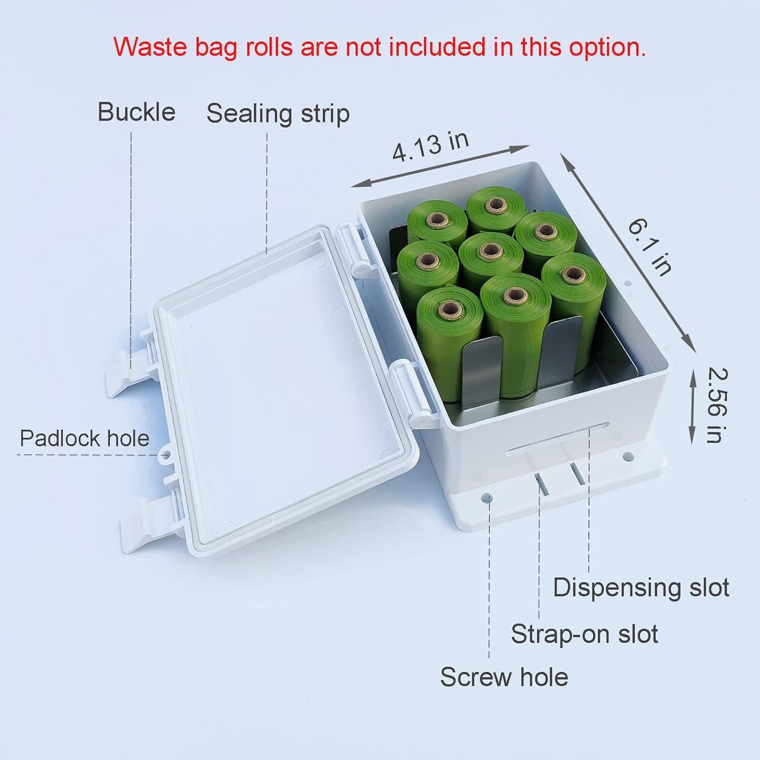 Dispensador de bolsas para excremento de perro Onybte blanco