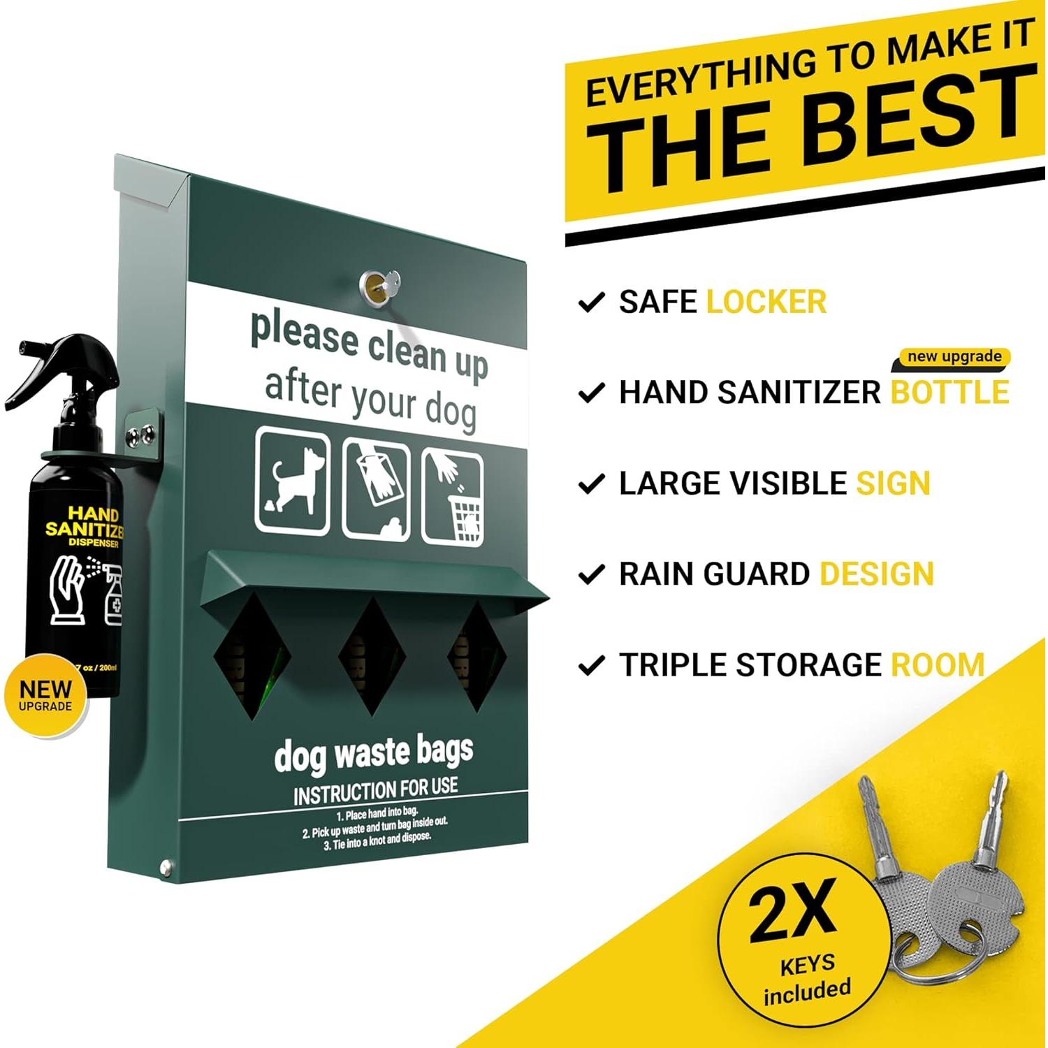 Estación de Desechos para Perros UPGORILO con 600 Bolsas