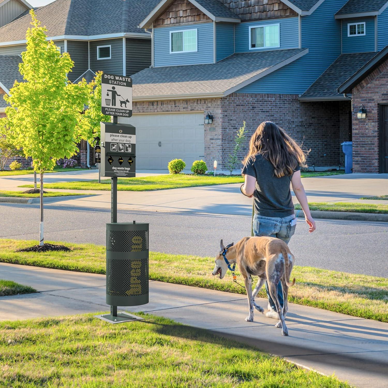 Estación de Desechos para Perros UPGORILO con 600 Bolsas