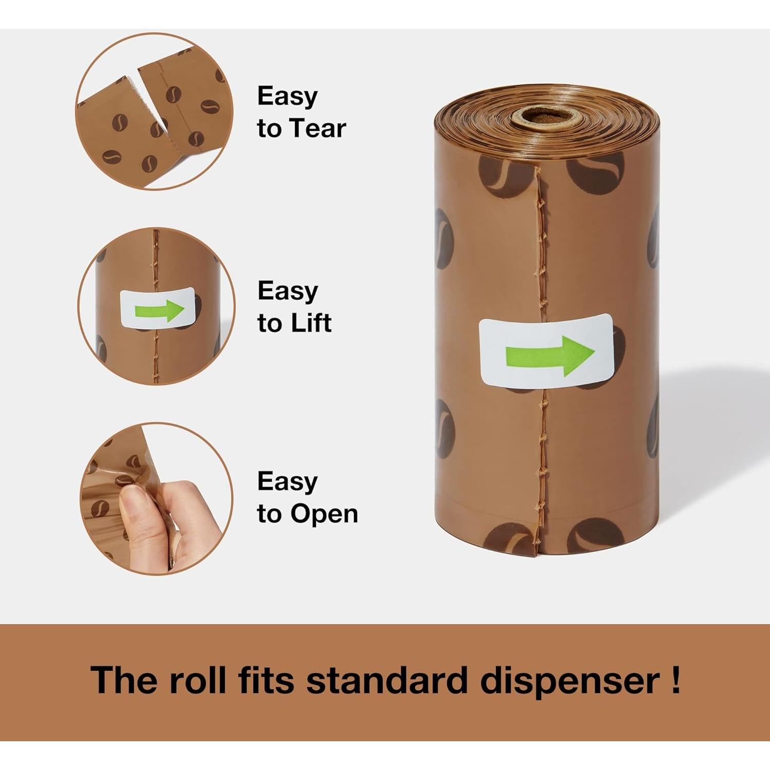 Dispensador de bolsas para excremento VETRESKA 105 bolsas aroma café