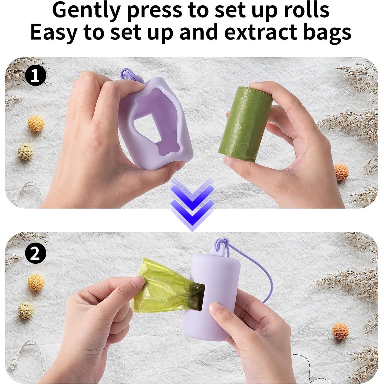 Dispensador de bolsas de excremento de perro SLSON 3 Pack