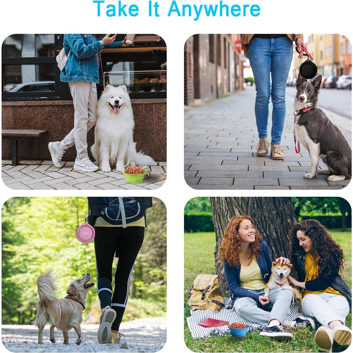 Cuencos de Silicona Colapsables PetBonus 2-Pack 591 ml