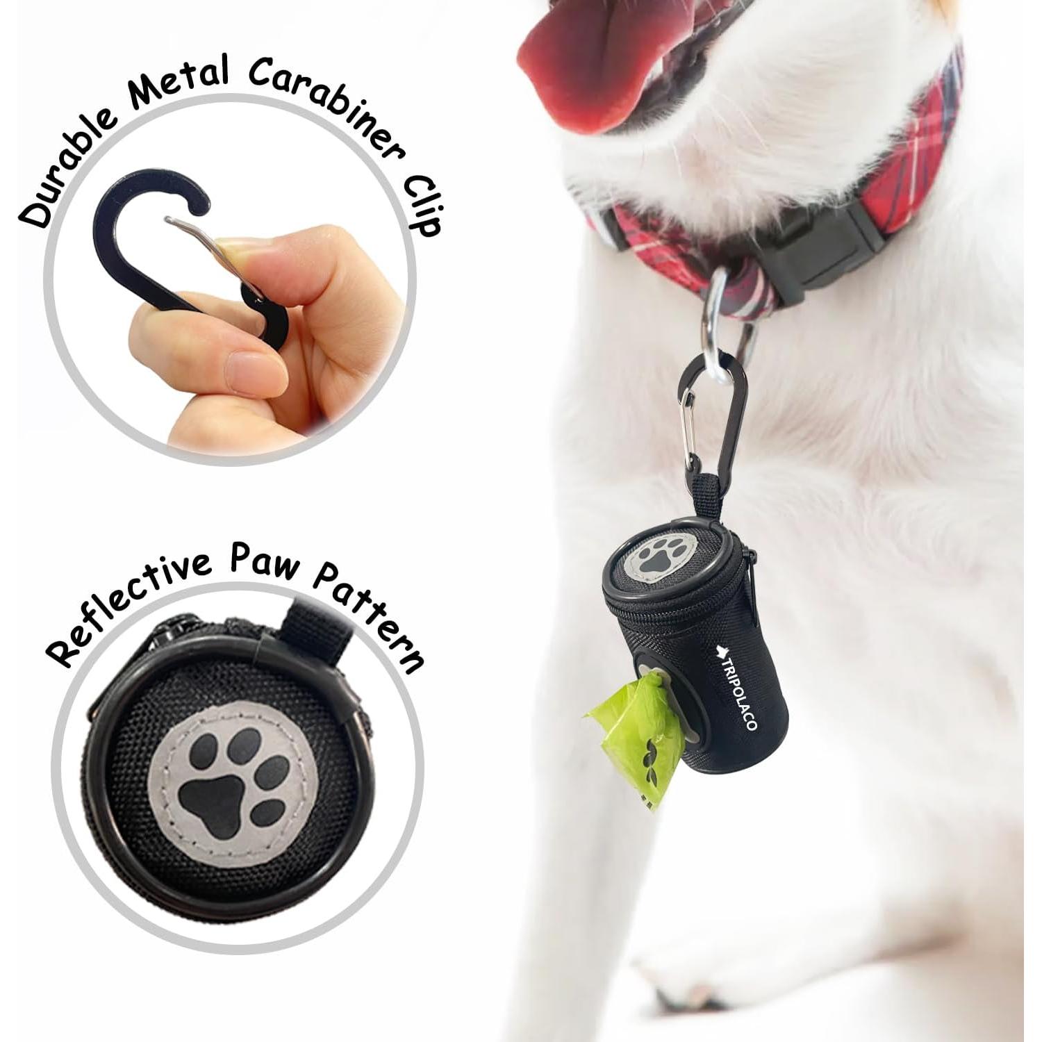 Dispensador de bolsas de caca de perro TRIPOLACO con clip