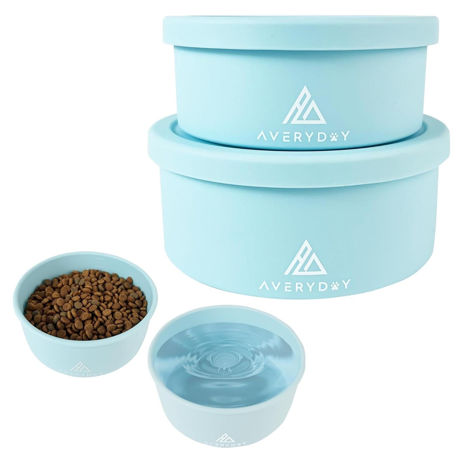 Cuencos de Viaje para Perros AVERYDAY 2-en-1 0.29L y 0.57L