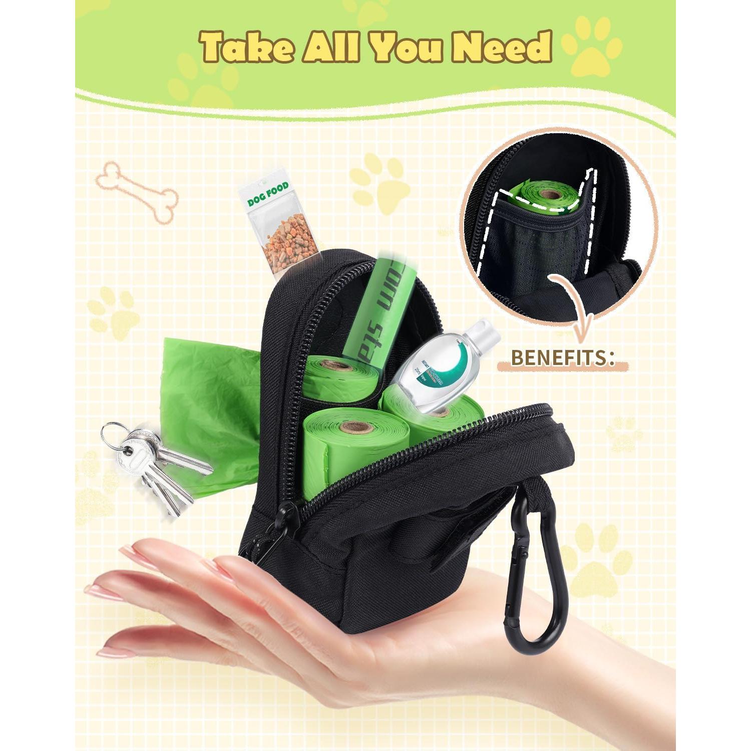 Dispensador de bolsas de excremento para perro Heelay negro