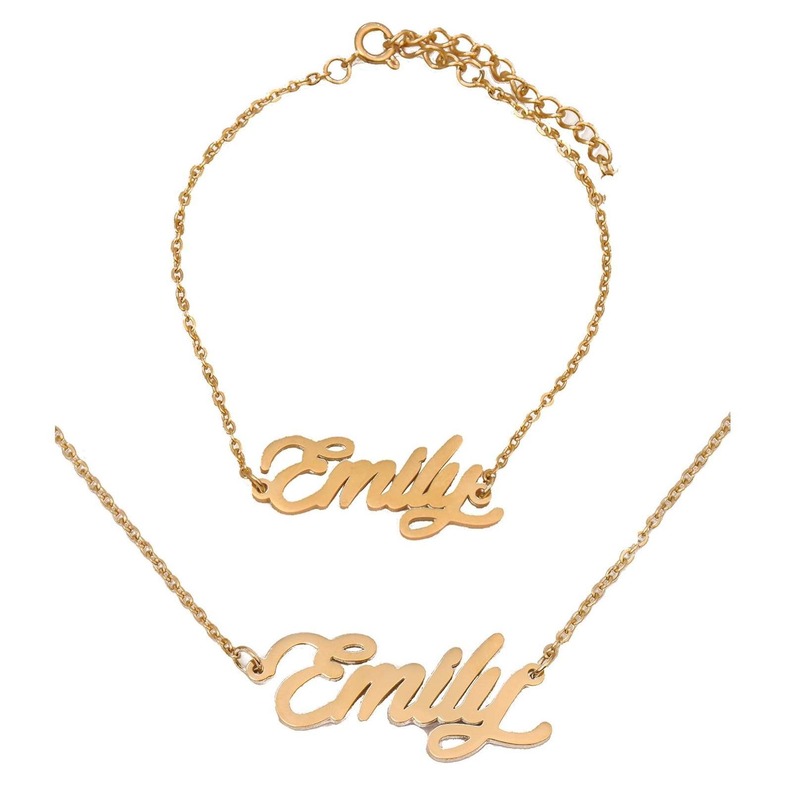 Collar HuanXun Te Quiero Mamá Hija 40.6 cm Dorado