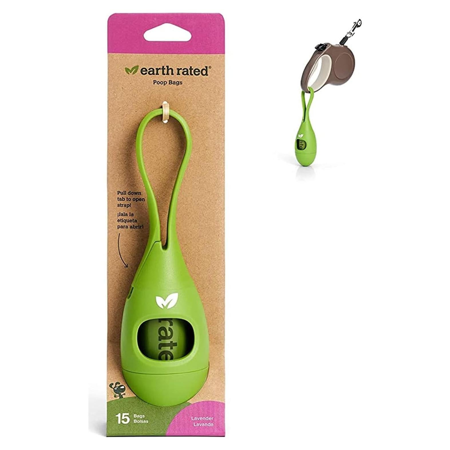 Dispensador de bolsas de excremento Earth Rated con 15 bolsas