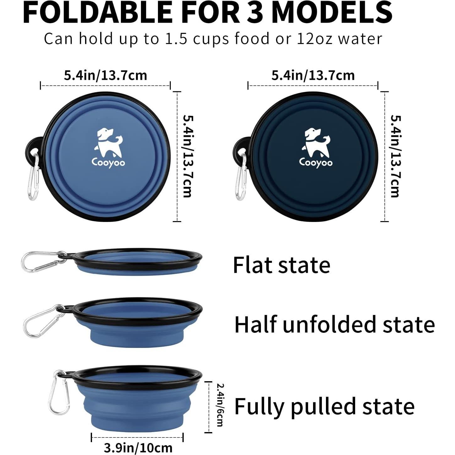 Cuencos Plegables para Perros y Gatos COOYOO - 2 Unidades