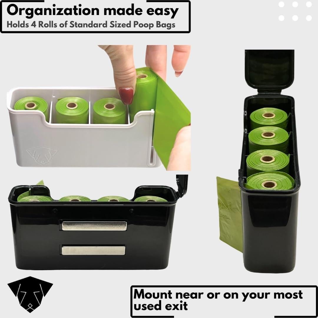 Dispensador de bolsas de desechos para perros Skylar - Negro - Incluye 60 bolsas
