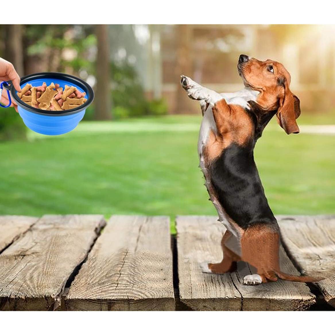 3 Tazones Plegables de Silicona para Perros MXZONE 355 ml