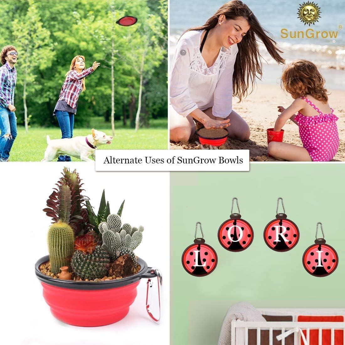 Cuencos Plegables para Mascotas SunGrow - 2 Unidades, Silicona