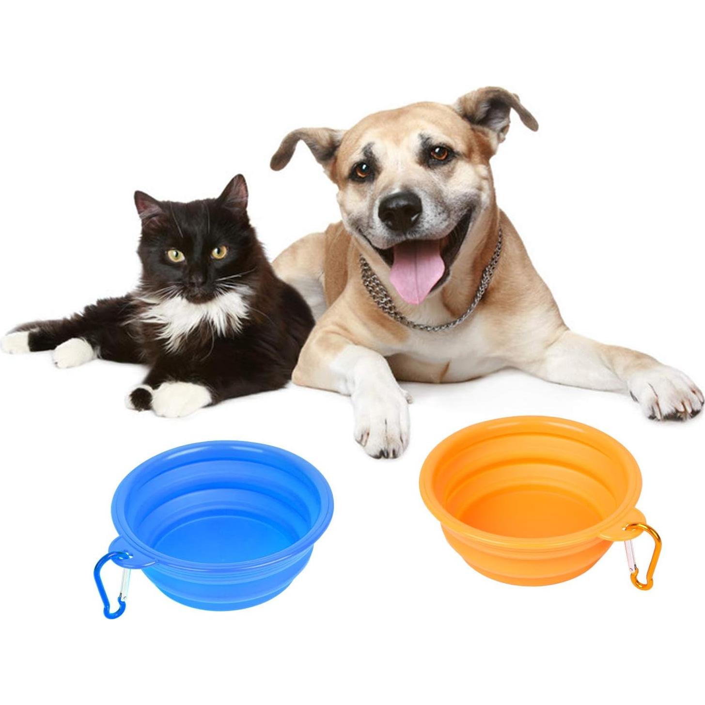 Cuencos Plegables para Perros PROLOSO - 9 Pcs Silicona 450ml