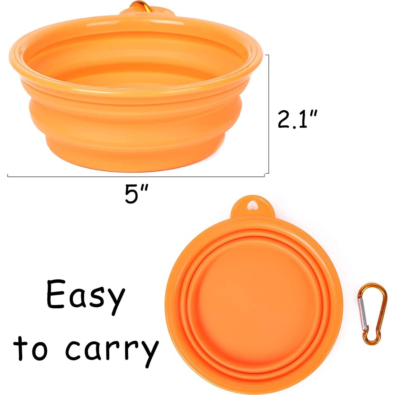 Cuencos Plegables para Perros PROLOSO - 9 Pcs Silicona 450ml