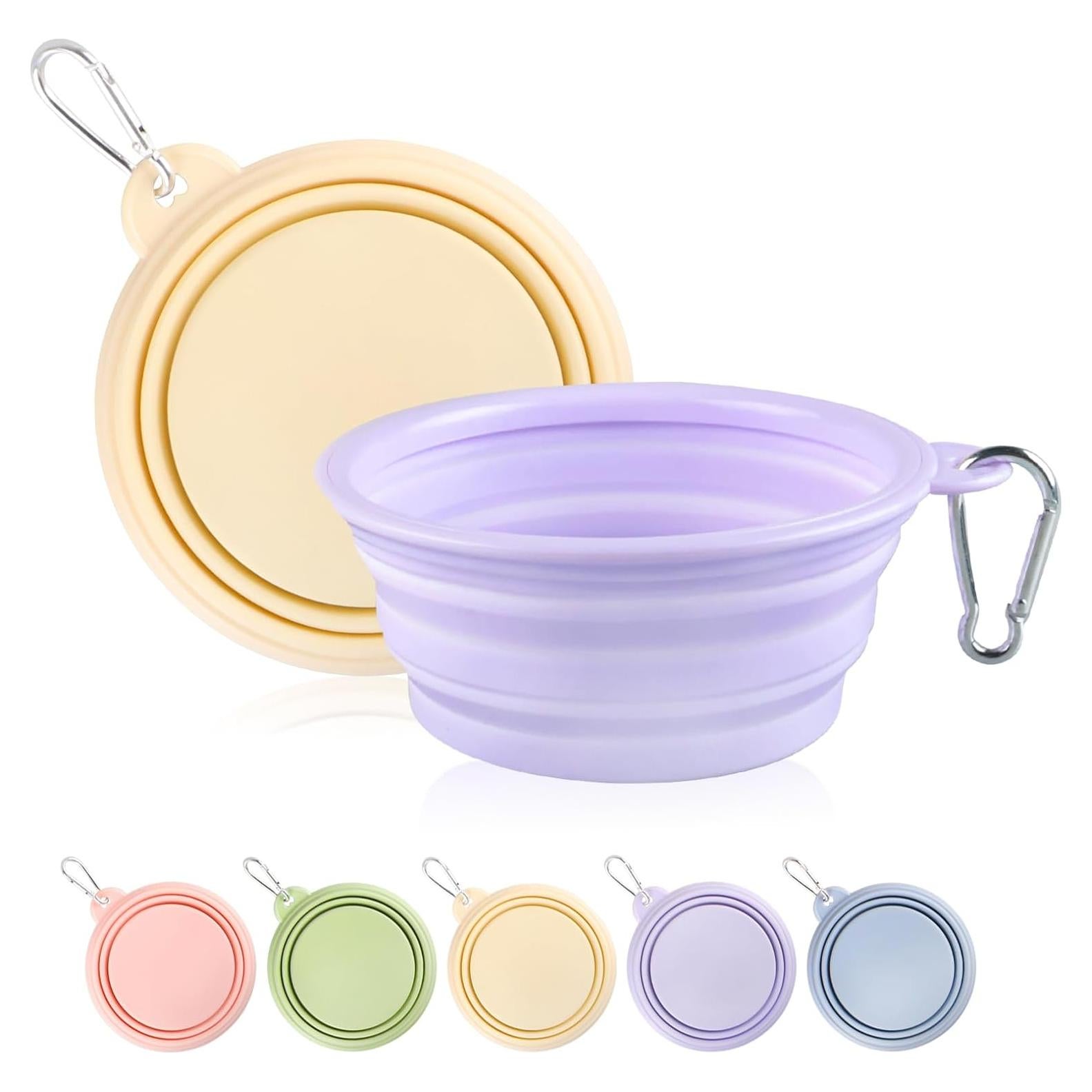 Tazones Plegables para Perro TECOPH 2-Pack Silicona 354ml