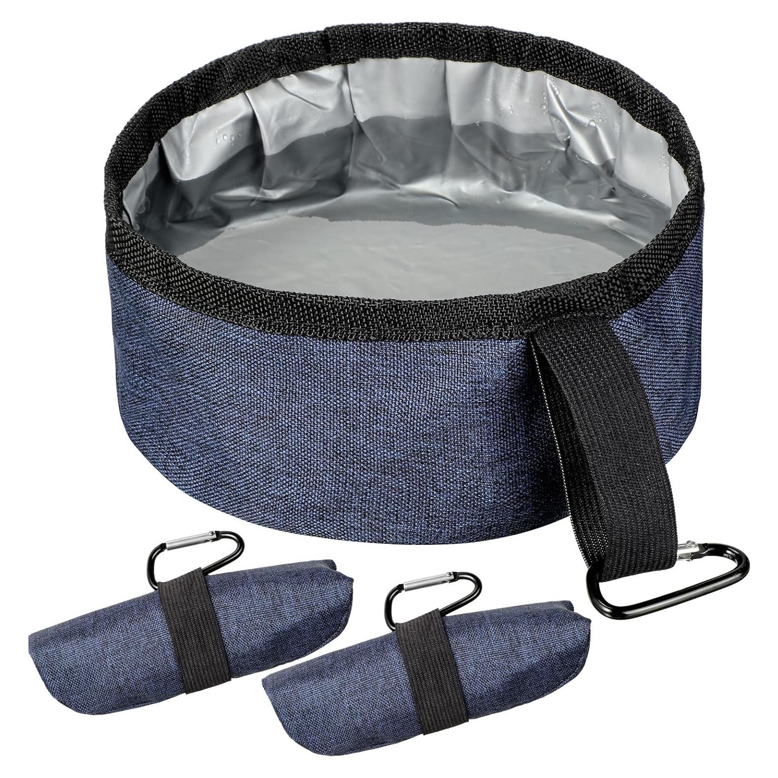 Cuencos Plegables para Perros Meanplan - 2 Piezas 1.18L Azul