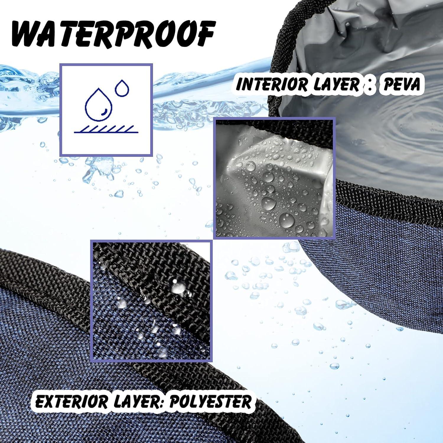 Cuencos Plegables para Perros Meanplan - 2 Piezas 1.18L Azul