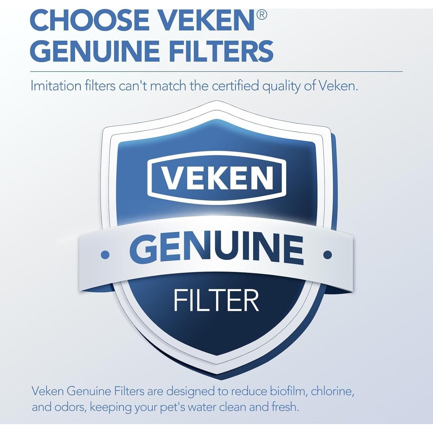 Filtros de Agua para Gatos Veken - 8 Filtros + 8 Esponjas