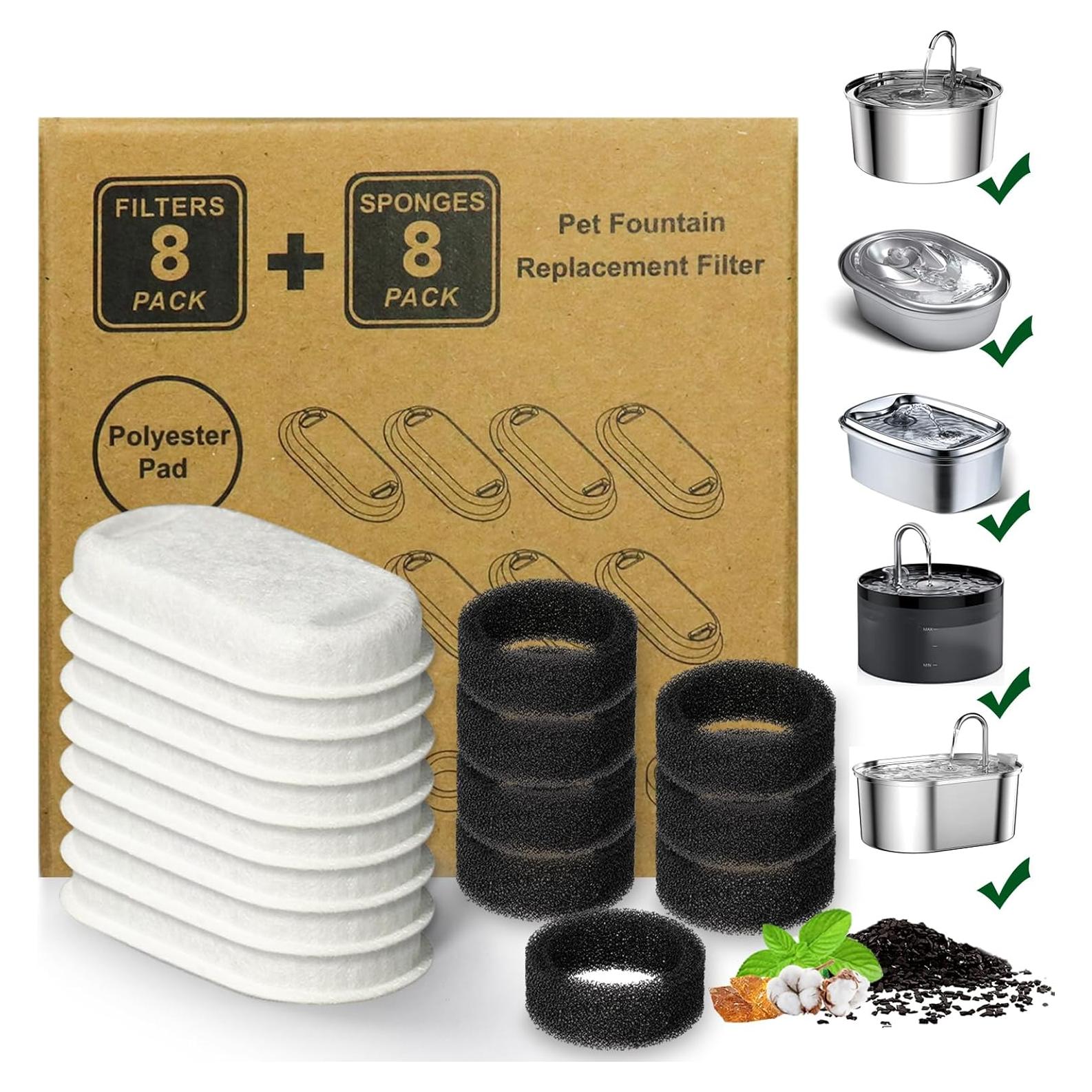 Filtros de Agua para Gatos KANCHOU - Paquete 16 Reemplazos