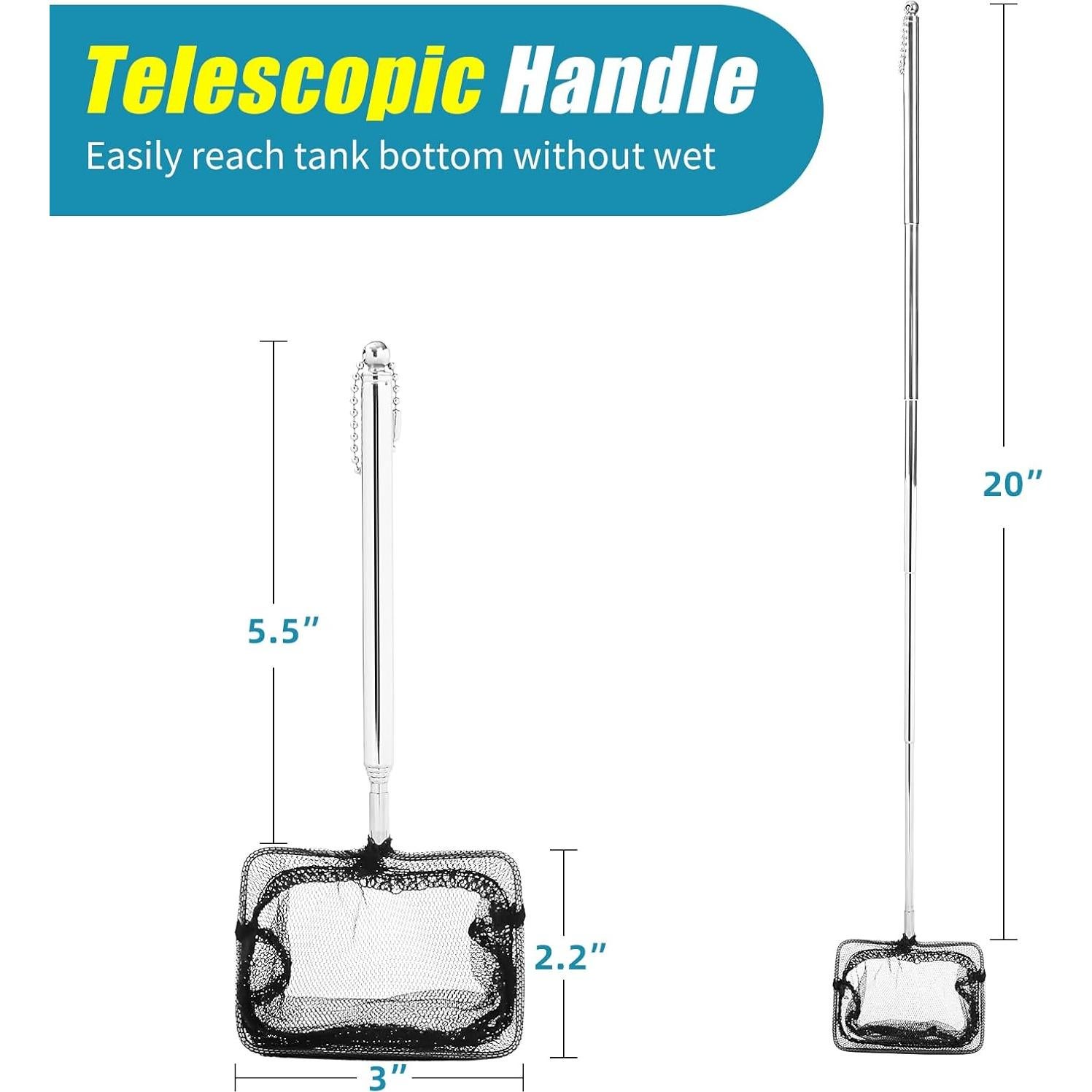 Red para Peces AQUANEAT con Mango Telescópico Ajustable 7.62 cm