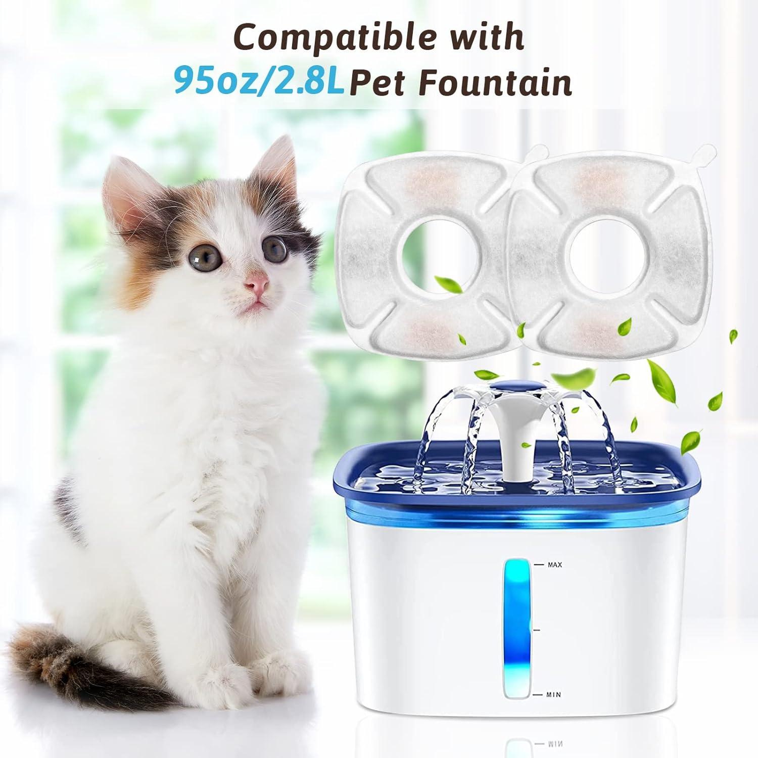 24 Filtros de Reemplazo Porens para Fuente de Agua para Gatos 2.8L