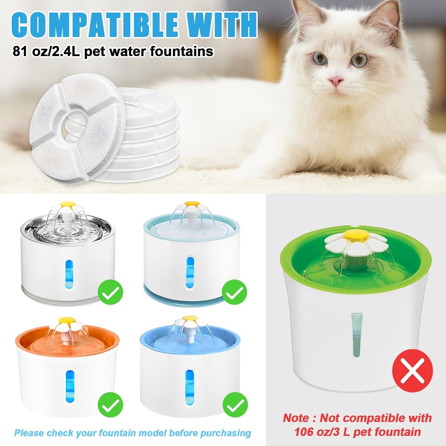Paquete de 12 Filtros Beyolike para Fuente de Agua para Gatos