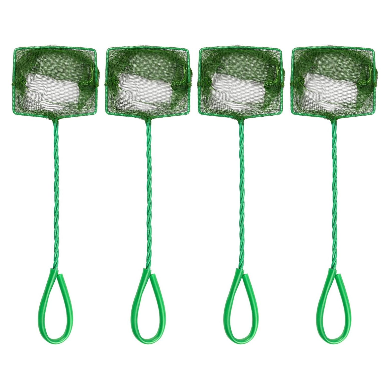 Red de Peces Awpeye 4 Pcs Nylon 10.16 cm Mango Plástico