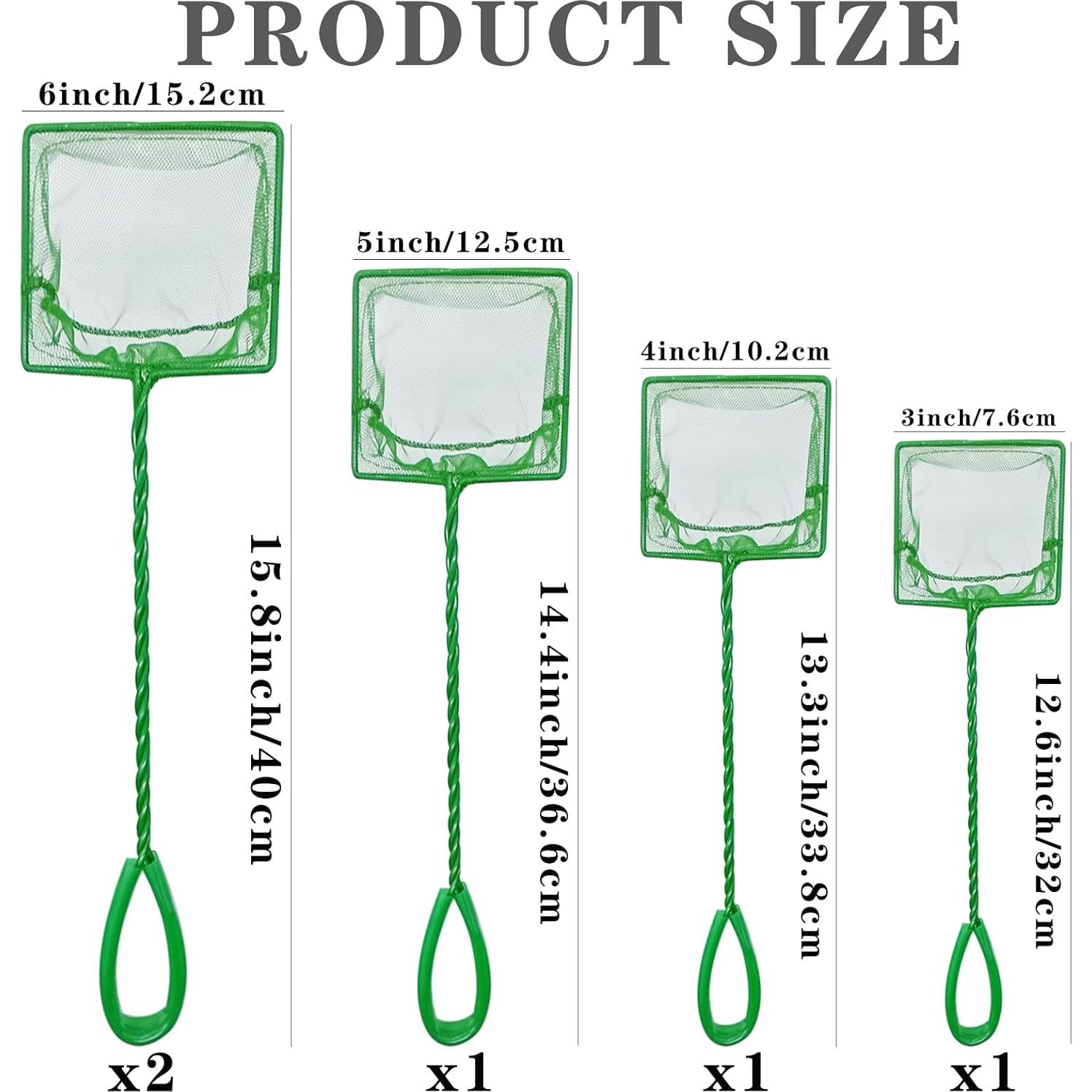 Paquete de 5 Redes para Peces QXBXYHM - Malla Nylon Verde