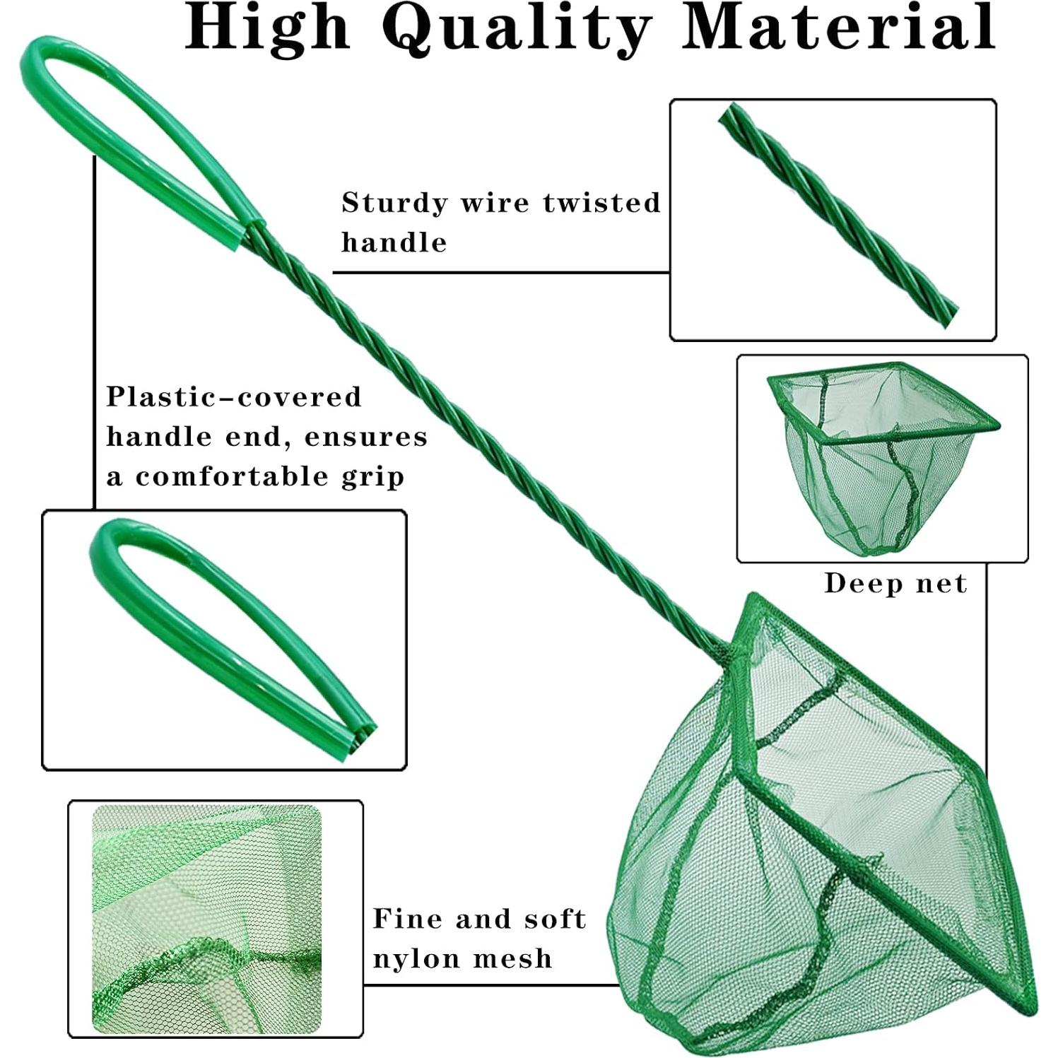 Paquete de 5 Redes para Peces QXBXYHM - Malla Nylon Verde