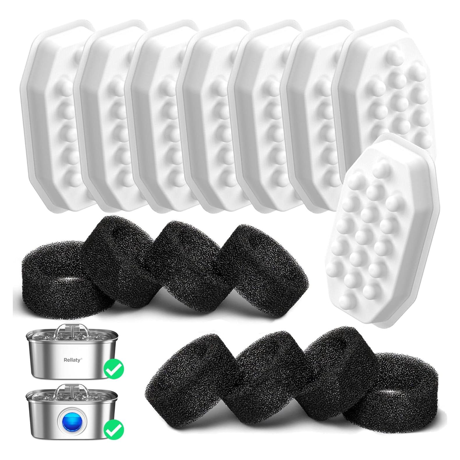 Filtros y Esponjas de Reemplazo Rellaty para Fuente de Agua 3.2L