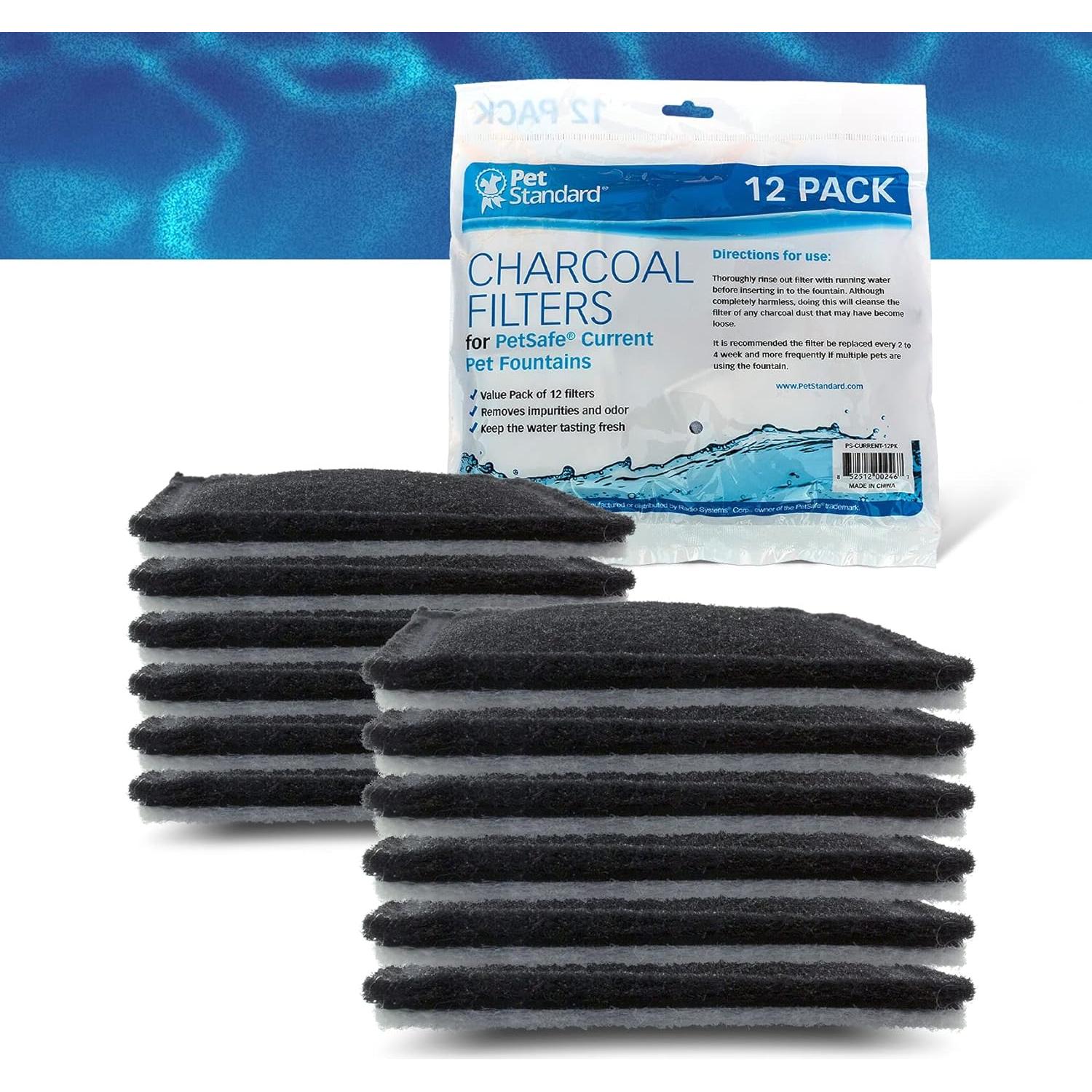 Filtro de Reemplazo PetStandard para Fuentes Aqua PetSafe - 12 Unidades