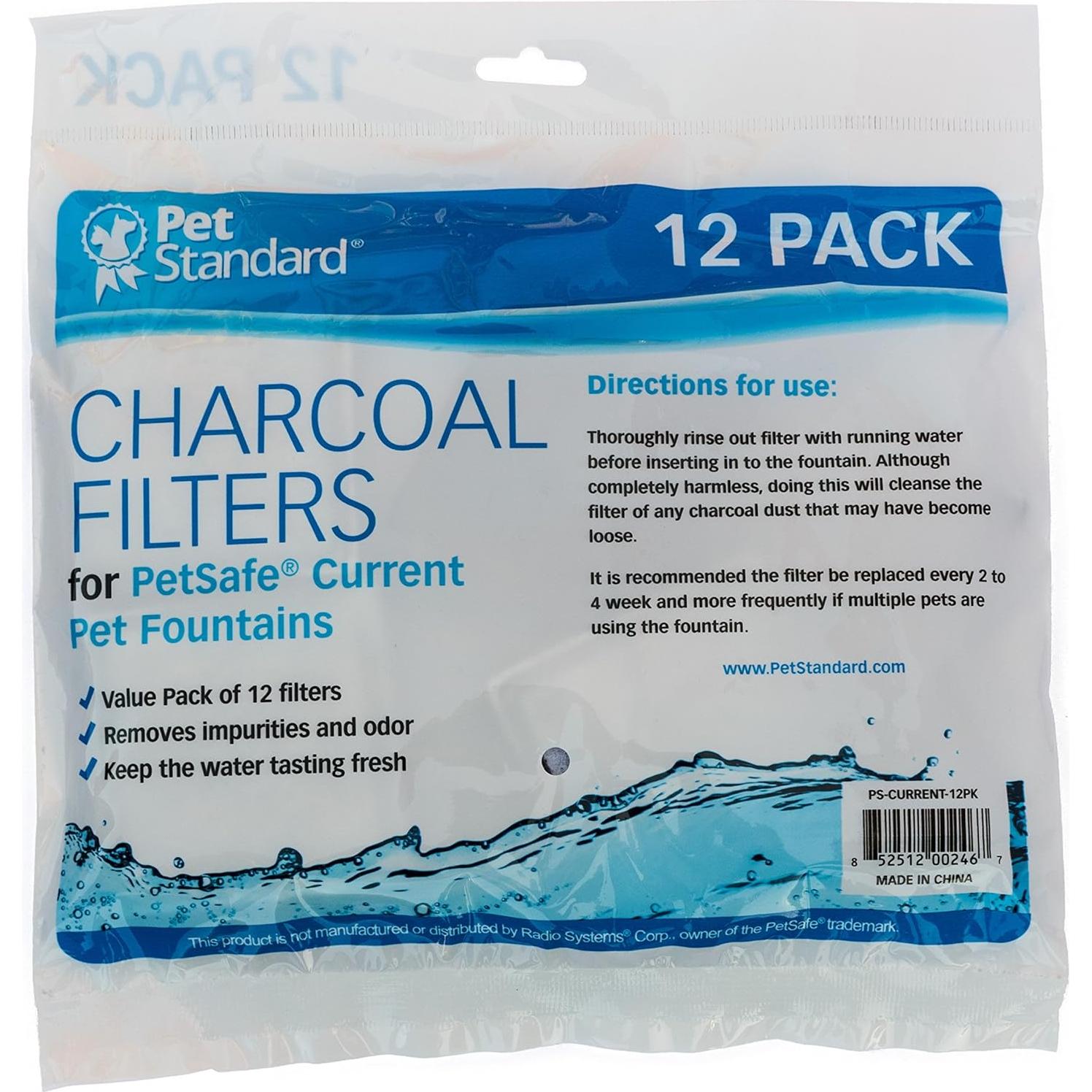 Filtro de Reemplazo PetStandard para Fuentes Aqua PetSafe - 12 Unidades