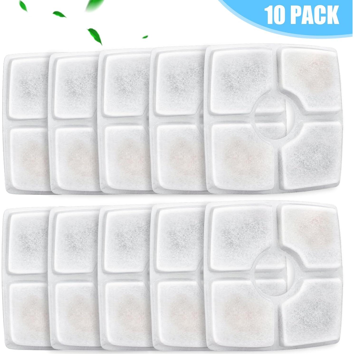 Filtros de Reemplazo para Fuente de Agua para Gatos Beyolike - Paquete de 10 Filtros 2.5L