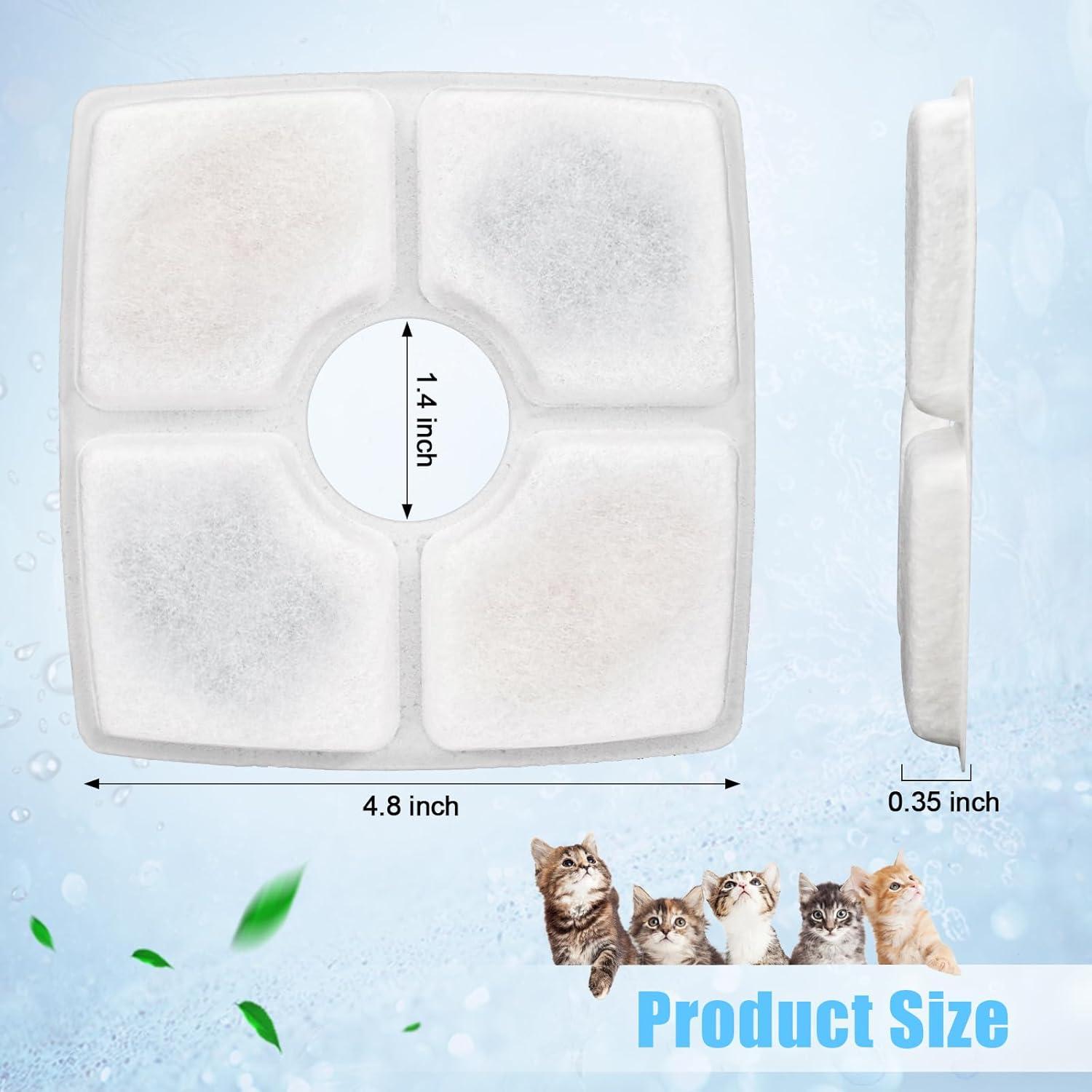 Filtros de Reemplazo para Fuente de Agua para Gatos Beyolike - Paquete de 10 Filtros 2.5L