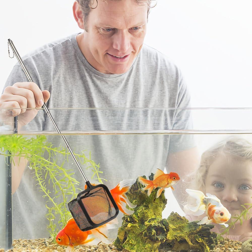 Red de Acuario DaToo 3" Nylon Nano con Mango Telescópico 15-40cm