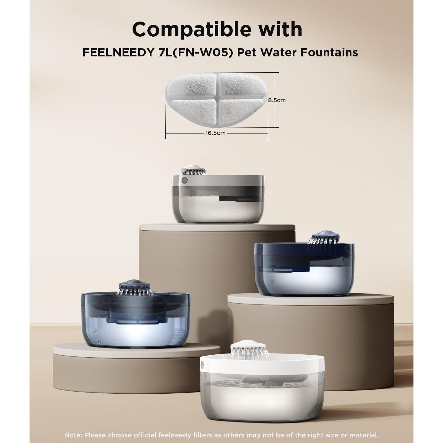 Paquete de 6 Filtros y 6 Esponjas FEELNEEDY FN-W05 7L