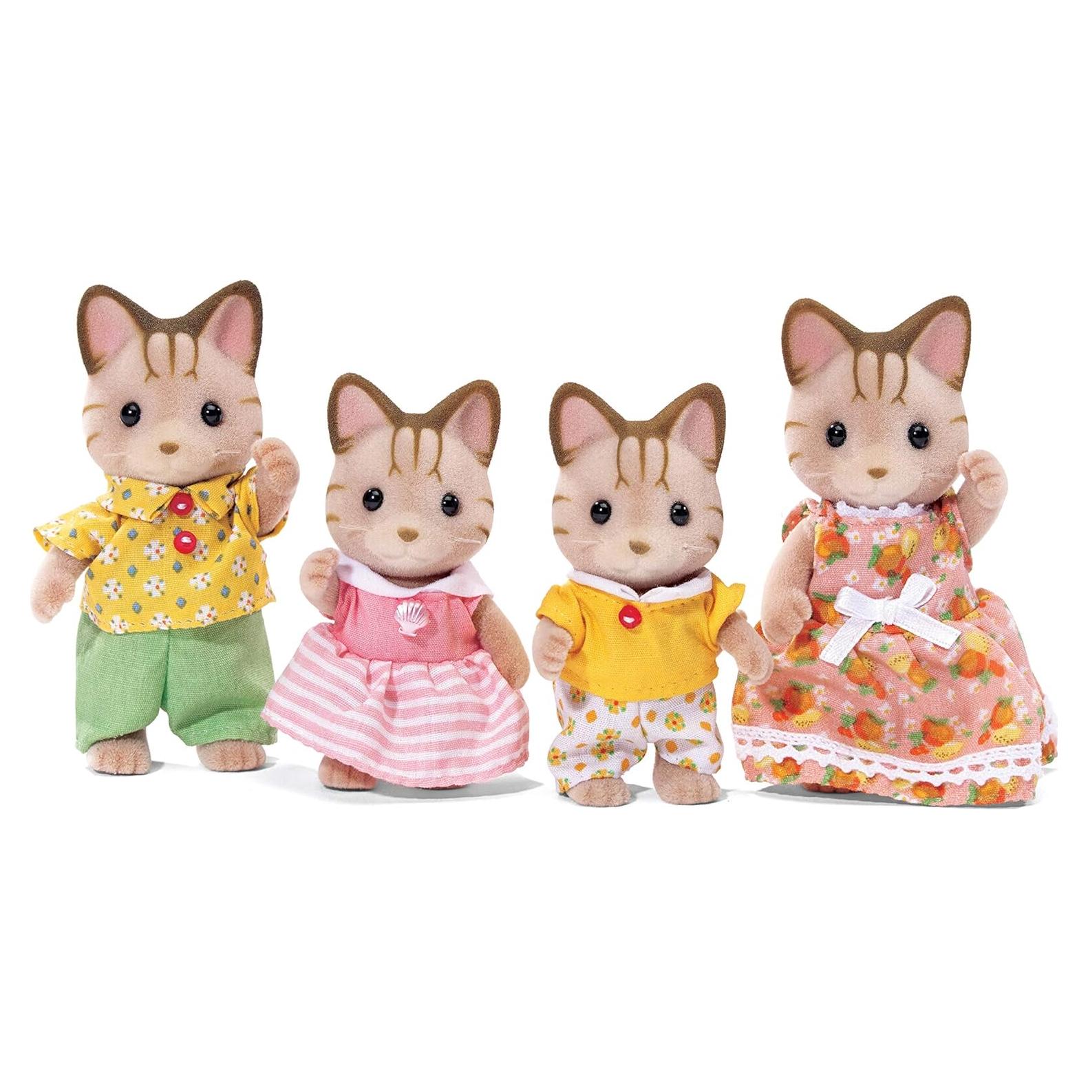 Familia de Gatos Sandy Calico Critters 4 Figuras 7,62 cm