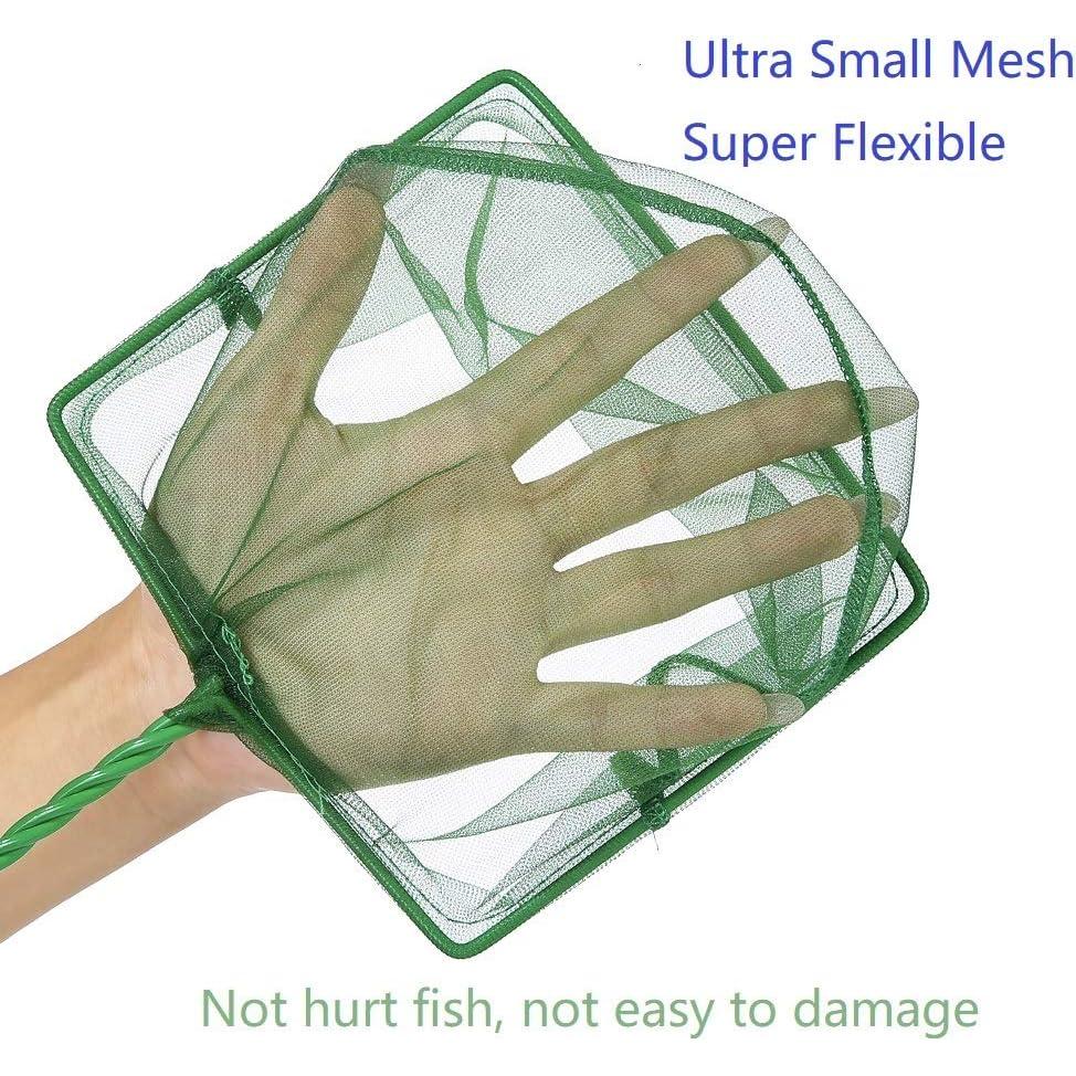 Red de Pesca para Acuario LaoJBaba 20cm Malla Fina Verde