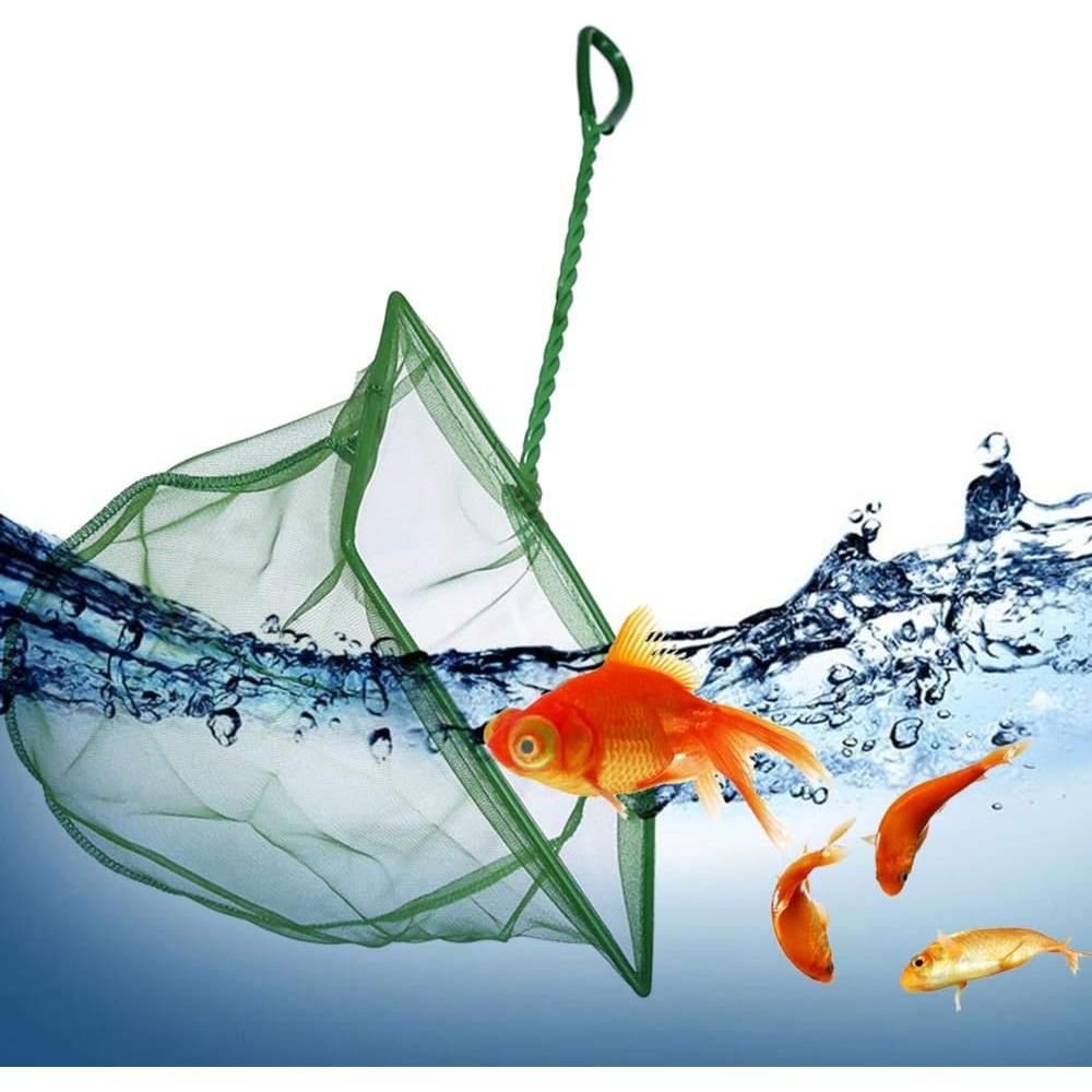 Red de Pesca para Acuario LaoJBaba 20cm Malla Fina Verde