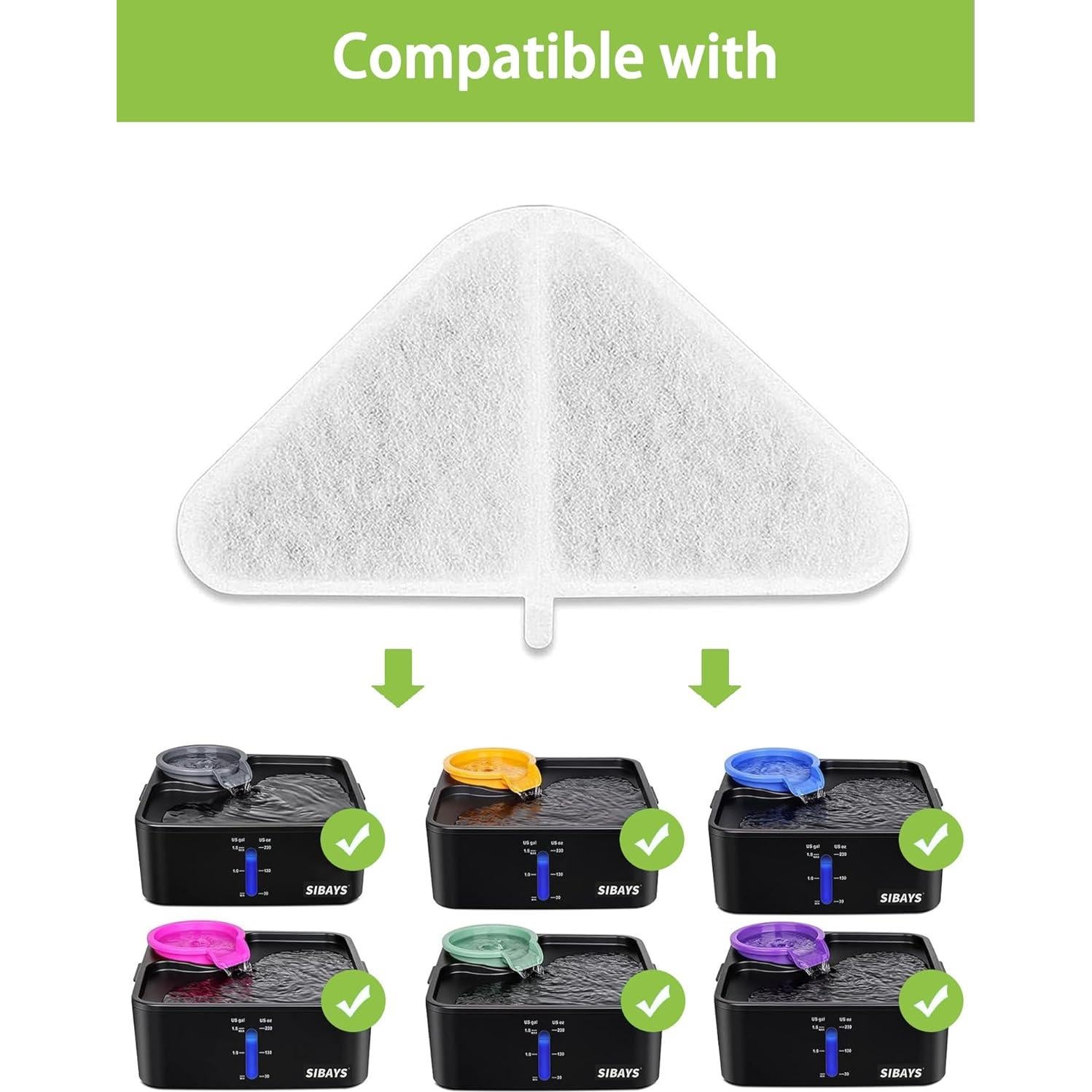 Filtros de Reemplazo SIBAYS para Fuente de Agua 6+6+6 Pack