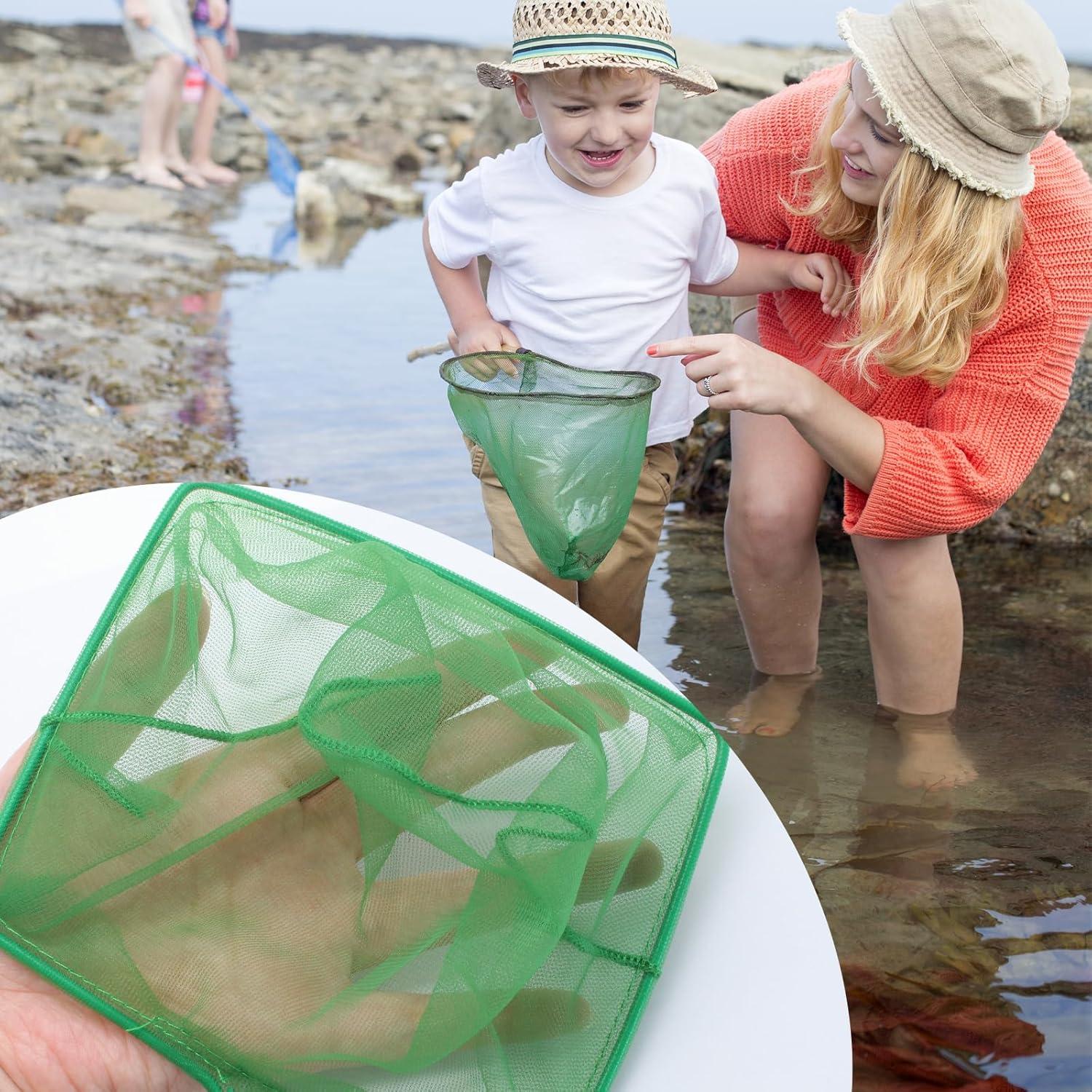 Paquete de 4 Redes de Acuario PHITUODA Nylon Verde 7.62-15.24cm