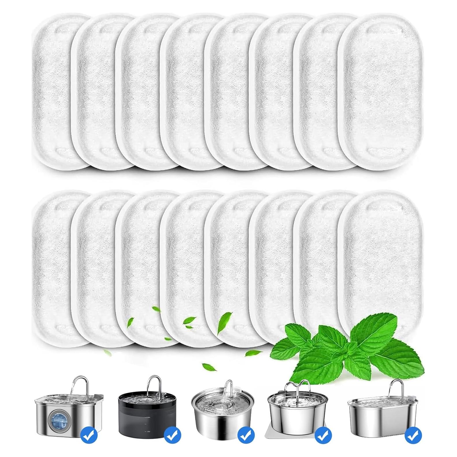 Paquete de 16 Filtros de Reemplazo VinDox para Fuente de Agua