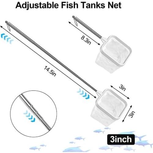 Paquete de 2 Redes de Acuario ViiWxx 7.6 cm Nylon Blanco